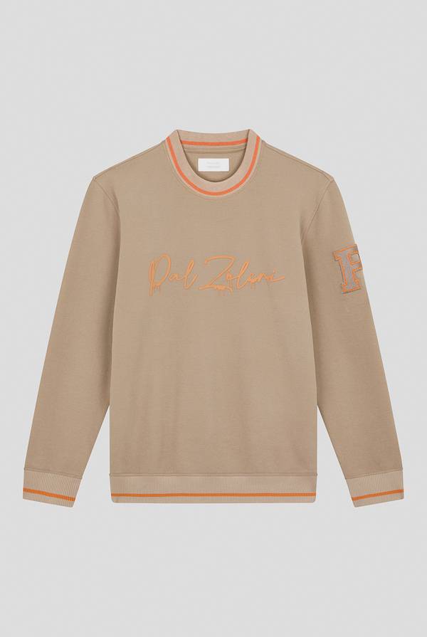 Lab. Pal Zileri Felpa in cotone stretch con logo Italia