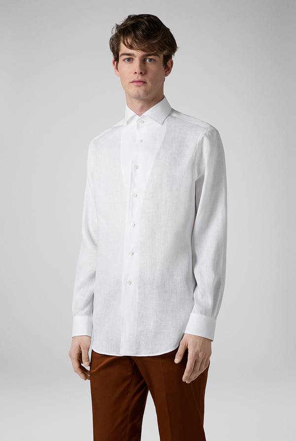 Lab. Pal Zileri Camicia in lino bianca Novità