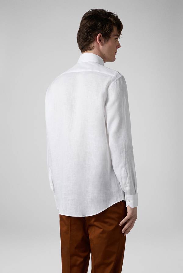 Lab. Pal Zileri Camicia in lino bianca Novità