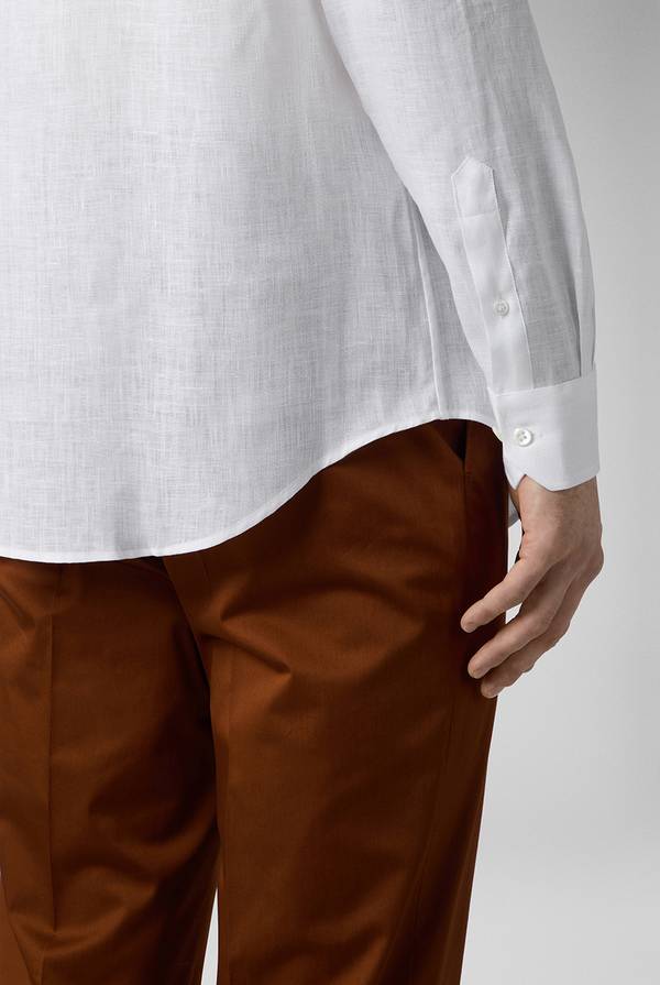Lab. Pal Zileri Camicia in lino bianca Novità