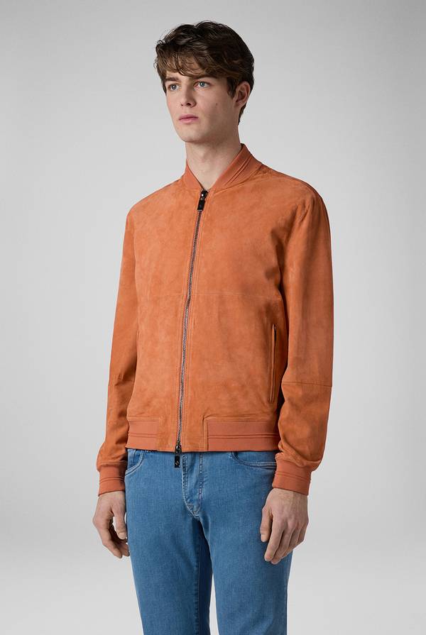 Lab. Pal Zileri Bomber in suede color albicocca Offerta