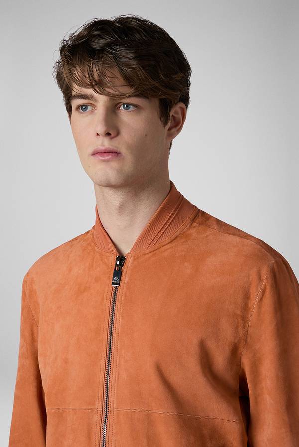 Lab. Pal Zileri Bomber in suede color albicocca Offerta