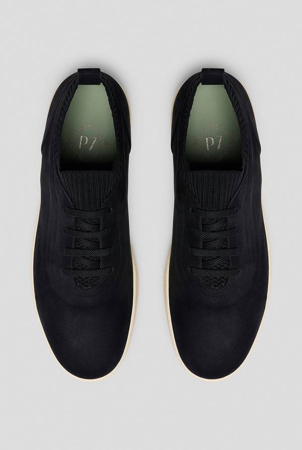 Lab. Pal Zileri Sneakers in pelle calzata a calzino Saldi Di Fabbrica