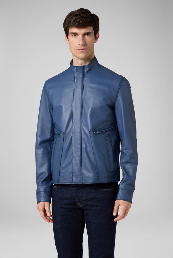 Lab. Pal Zileri Biker in nappa color anice Nuova