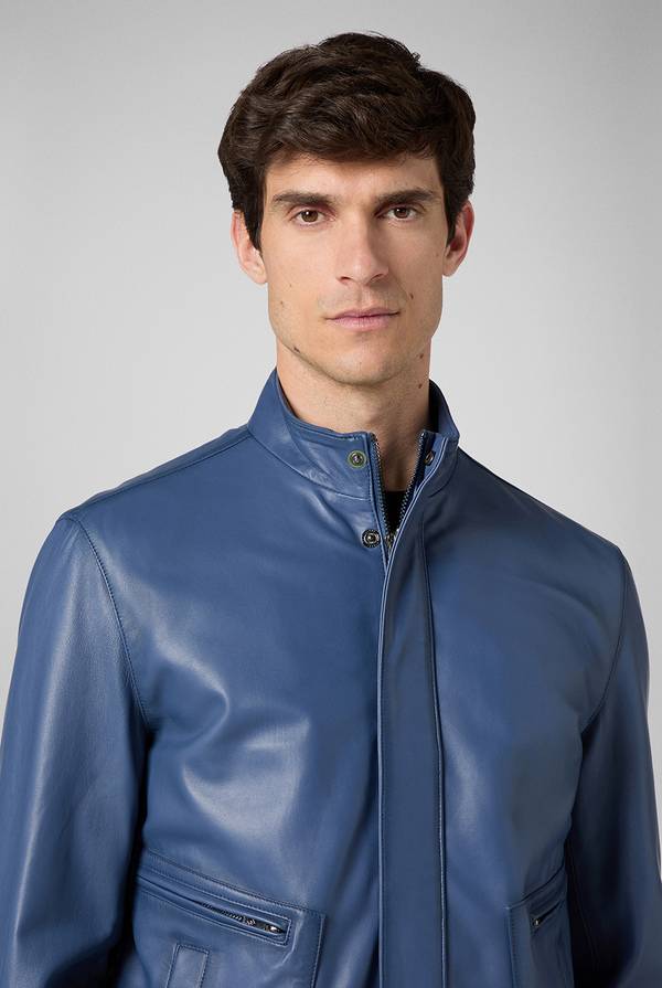 Lab. Pal Zileri Biker in nappa color anice Nuova
