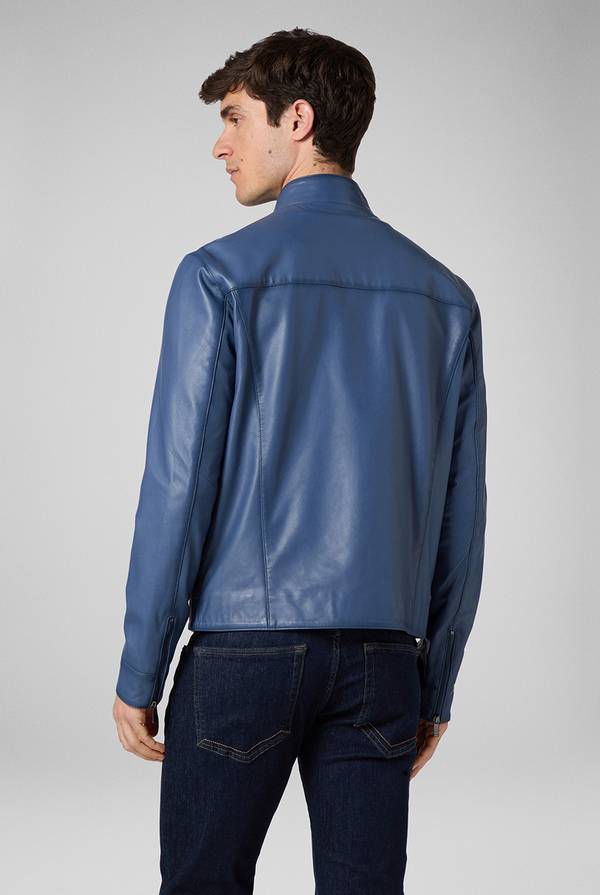 Lab. Pal Zileri Biker in nappa color anice Nuova