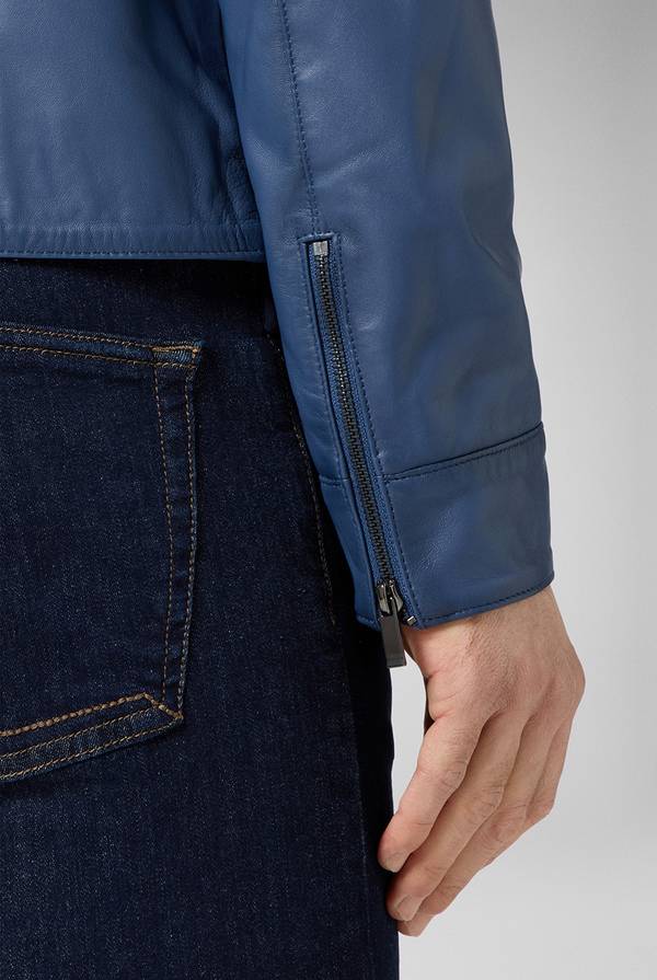 Lab. Pal Zileri Biker in nappa color anice Nuova