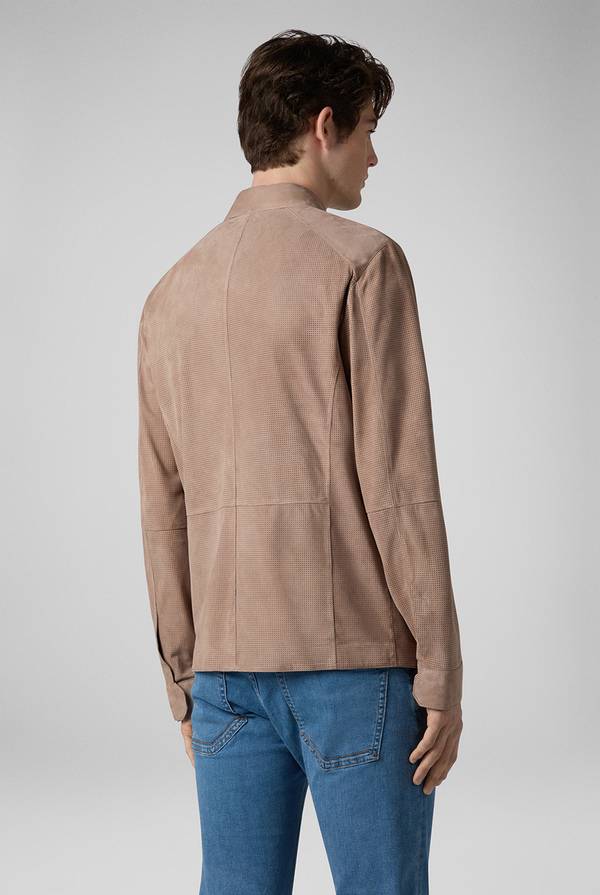 Lab. Pal Zileri Overshirt in suede e nappa micro perforata 2025