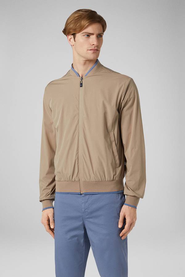 Lab. Pal Zileri Bomber in soft shell color tortora In Linea