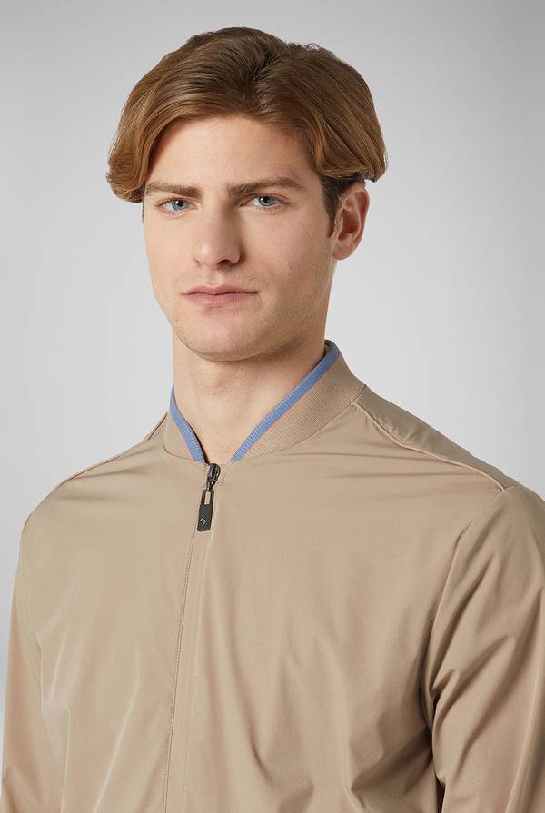 Lab. Pal Zileri Bomber in soft shell color tortora In Linea