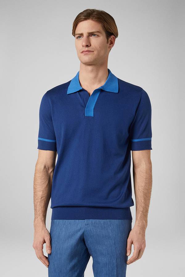 Lab. Pal Zileri Polo in maglia con dettagli a contrasto Fino Al -60%