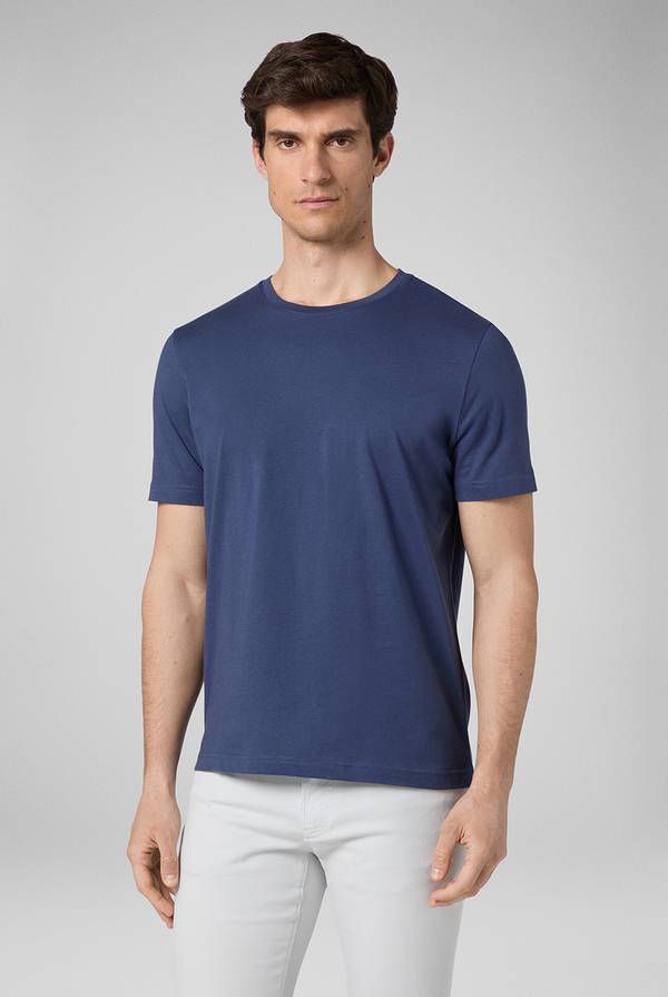 Lab. Pal Zileri T-Shirt in cotone nel colore blu Outlet
