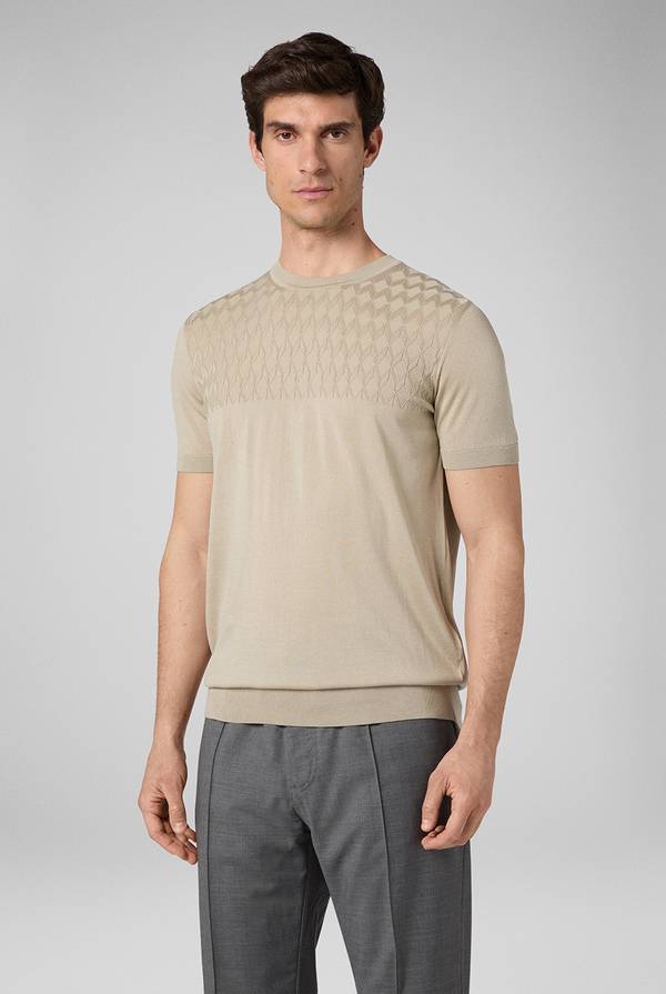 Lab. Pal Zileri Tshirt con lavorazione 3D In Vendita