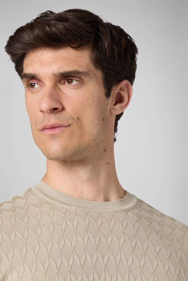 Lab. Pal Zileri Tshirt con lavorazione 3D In Vendita
