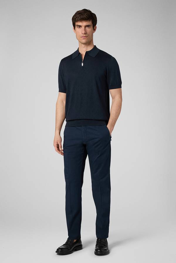 Lab. Pal Zileri Polo jacquard con monogramma pz Vendita Calda