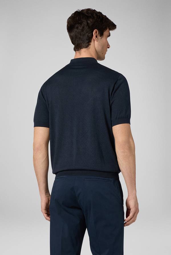 Lab. Pal Zileri Polo jacquard con monogramma pz Vendita Calda