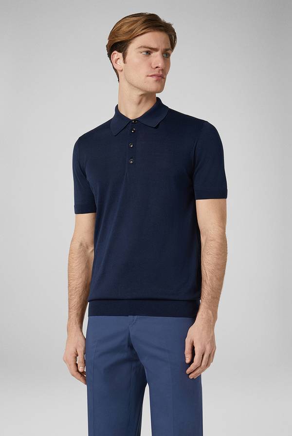 Lab. Pal Zileri Polo in maglia di seta e cotone Vendita Economica