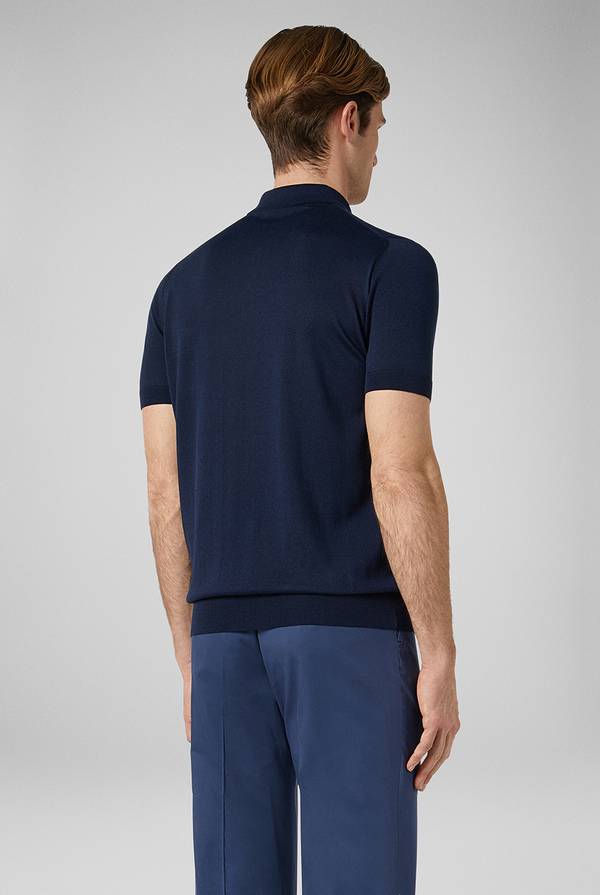 Lab. Pal Zileri Polo in maglia di seta e cotone Vendita Economica