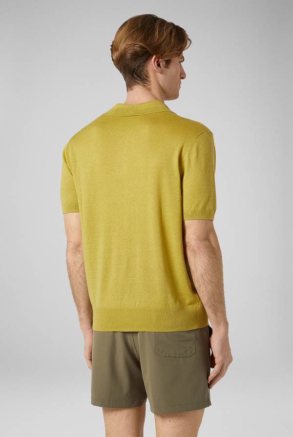 Lab. Pal Zileri Polo in maglia di lino e seta color senape I Più Venduti