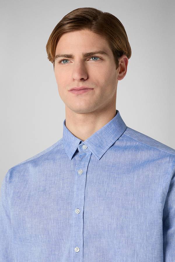 Lab. Pal Zileri Camicia in lino e cotone Offerta speciale della fabbrica