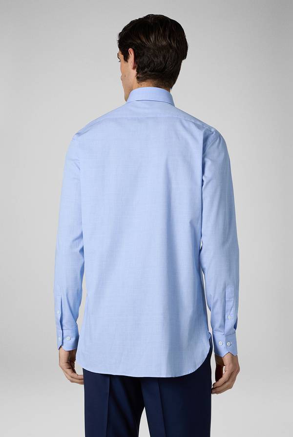 Lab. Pal Zileri Camicia Principe di Galles azzurra 2025