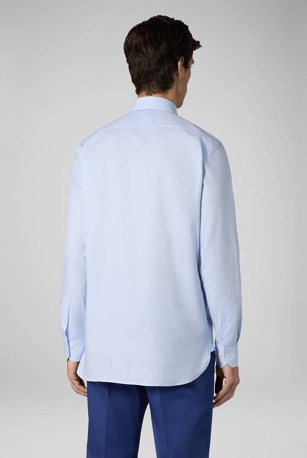Lab. Pal Zileri Camicia azzurra con micro struttura Italy