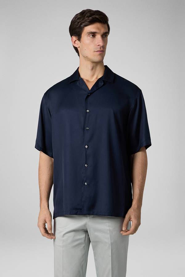 Lab. Pal Zileri Camicia bowling blu navy Vendita