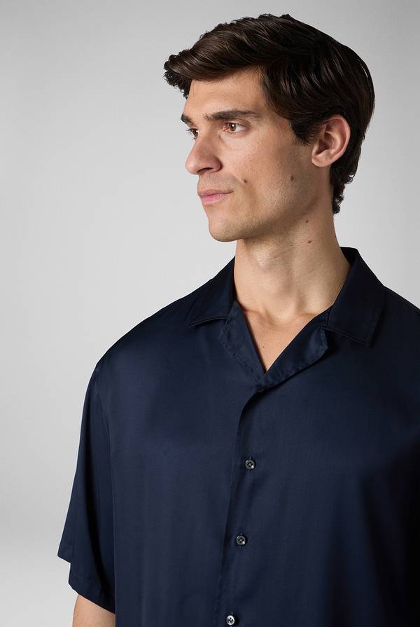 Lab. Pal Zileri Camicia bowling blu navy Vendita
