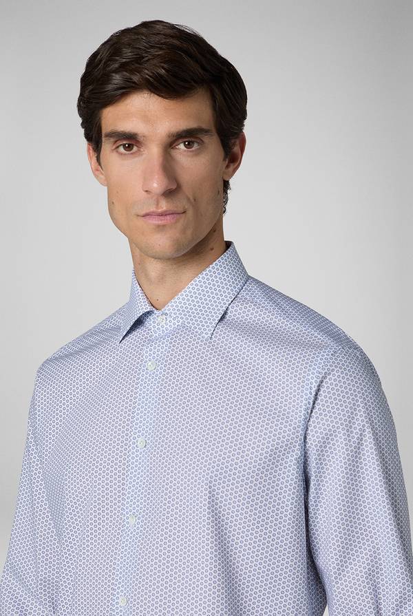 Lab. Pal Zileri Camicia in puro cotone con stampa circolare Spedizione Gratuita