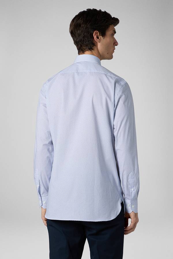 Lab. Pal Zileri Camicia in puro cotone con stampa circolare Spedizione Gratuita