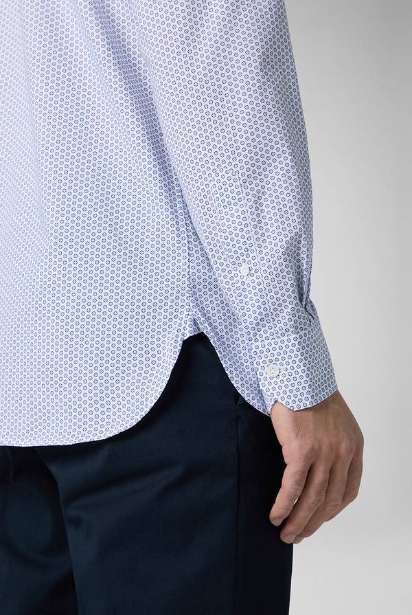 Lab. Pal Zileri Camicia in puro cotone con stampa circolare Spedizione Gratuita
