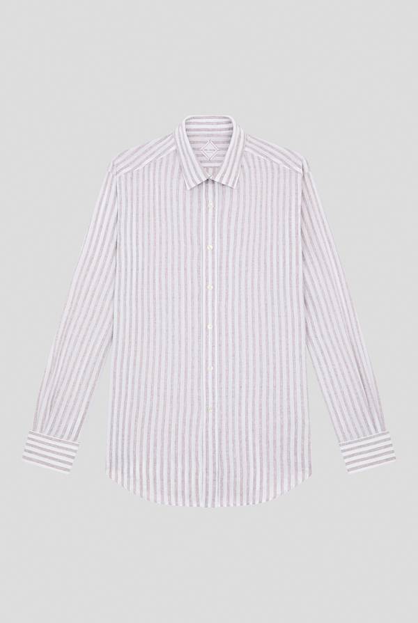 Lab. Pal Zileri Camicia a macro righe bianche e azzurre Acquista Ora