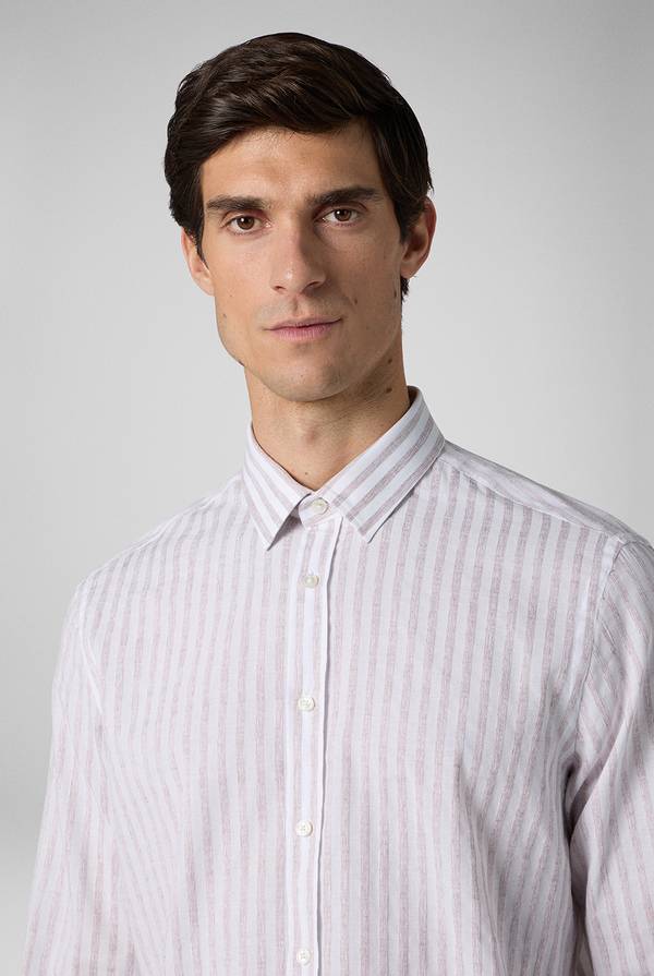 Lab. Pal Zileri Camicia a macro righe bianche e azzurre Acquista Ora