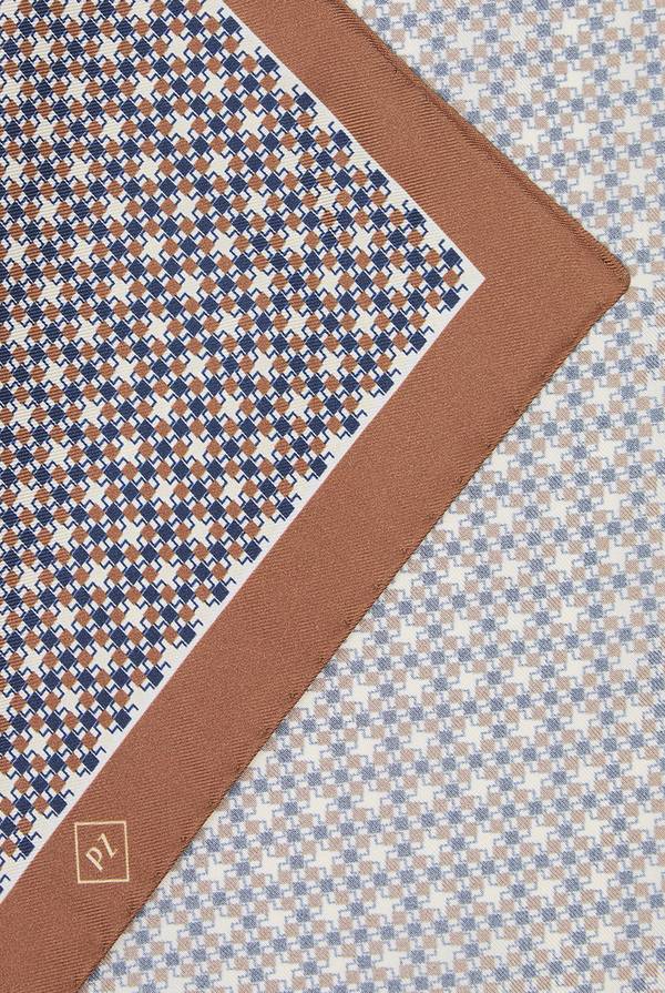 Lab. Pal Zileri Pochette in seta pied de poule Prezzo Ridotto