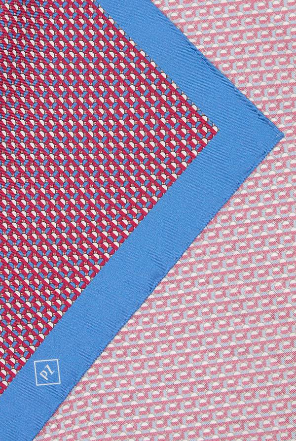 Lab. Pal Zileri Pochette in seta con motivo geometrico Convenienza