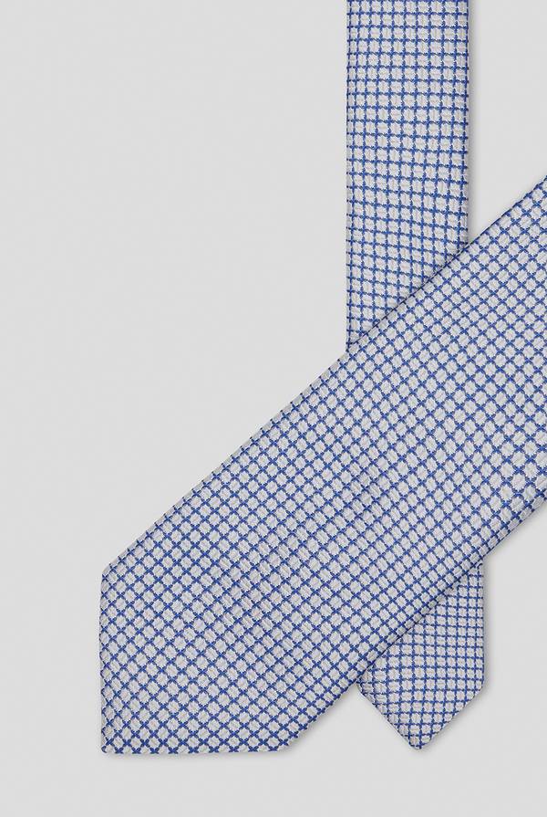 Lab. Pal Zileri Cravatta con micro lavorazione jacquard nei toni dell'azzurro Sconto