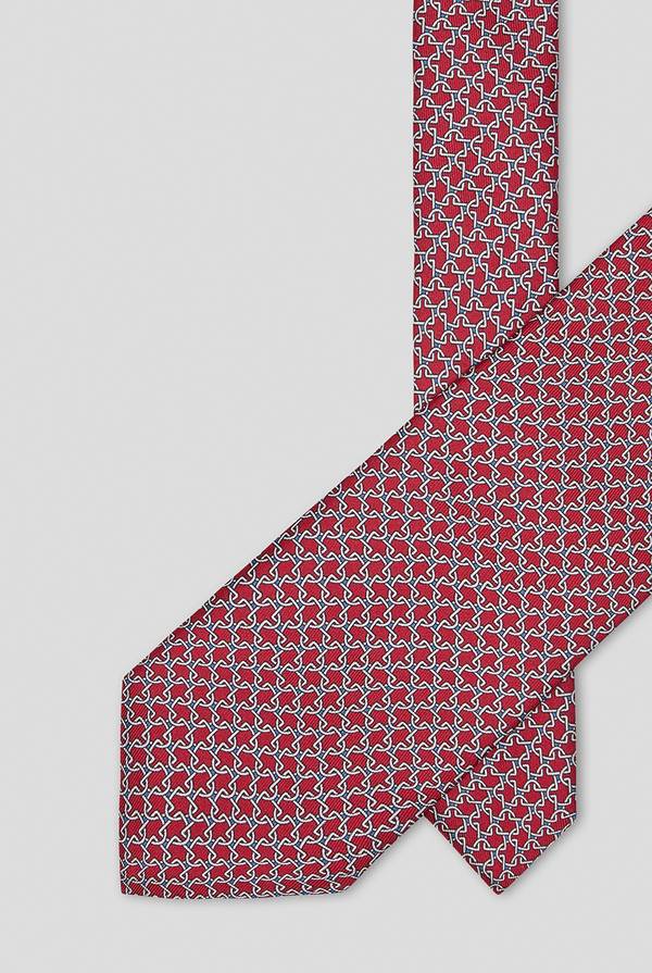 Lab. Pal Zileri Cravatta in pura seta stampata con motivo geometrico Saldi