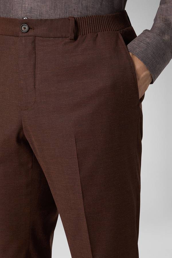 Lab. Pal Zileri Pantalone classico in lana e bamboo Vendita