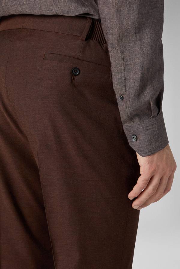 Lab. Pal Zileri Pantalone classico in lana e bamboo Vendita