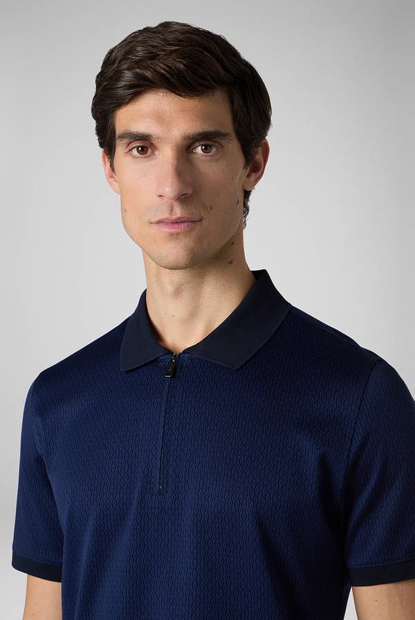 Lab. Pal Zileri Polo a zip in cotone mercerizzato Saldi