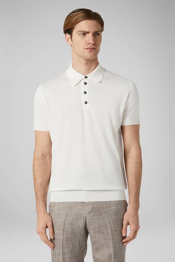 Lab. Pal Zileri Polo in maglia di seta e cotone Offerte