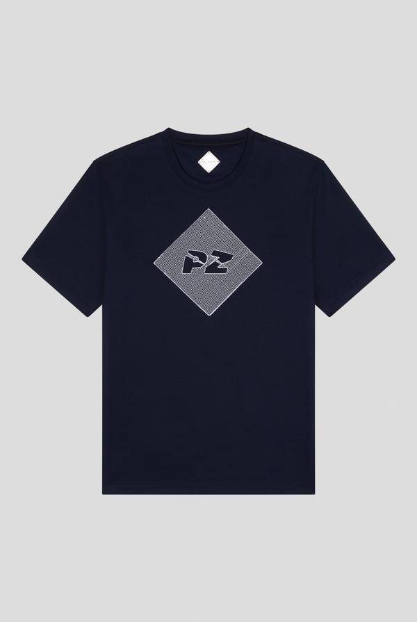 Lab. Pal Zileri Tshirt in cotone mercerizzato Vendita Calda