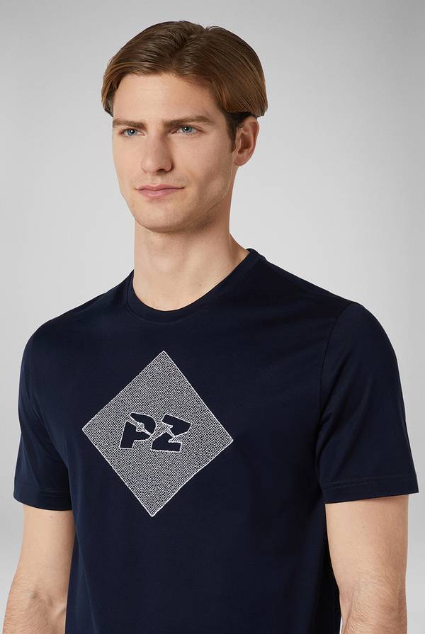Lab. Pal Zileri Tshirt in cotone mercerizzato Vendita Calda