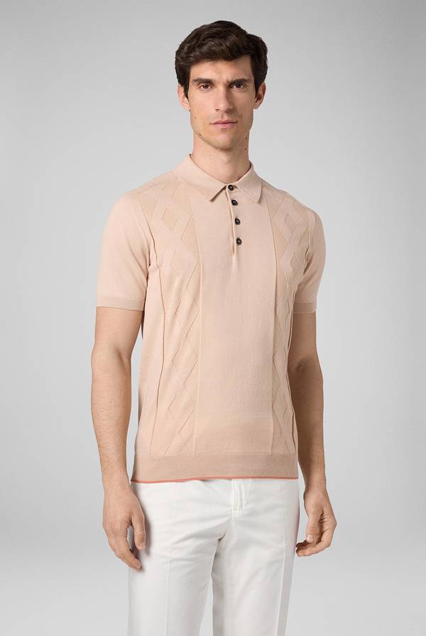 Lab. Pal Zileri Polo in maglia con calati Saldi Di Fabbrica