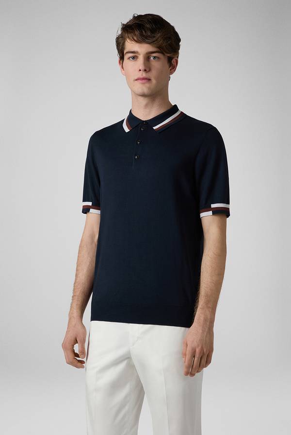 Lab. Pal Zileri Polo in maglia con dettagli a contrasto Negozio