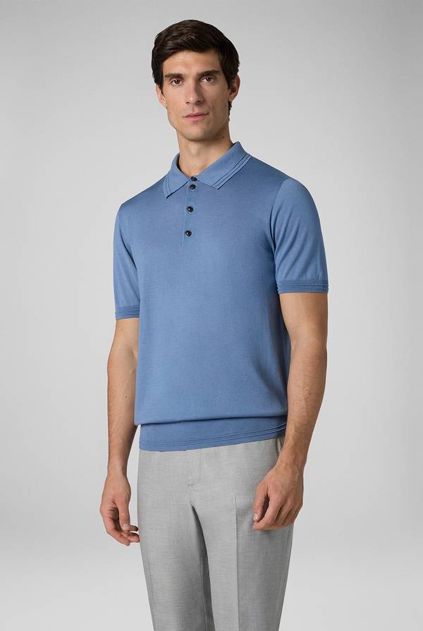 Lab. Pal Zileri Polo in cotone e tencel In Saldo