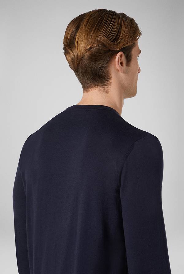 Lab. Pal Zileri Girocollo in maglia con dettagli verde laguna 2025