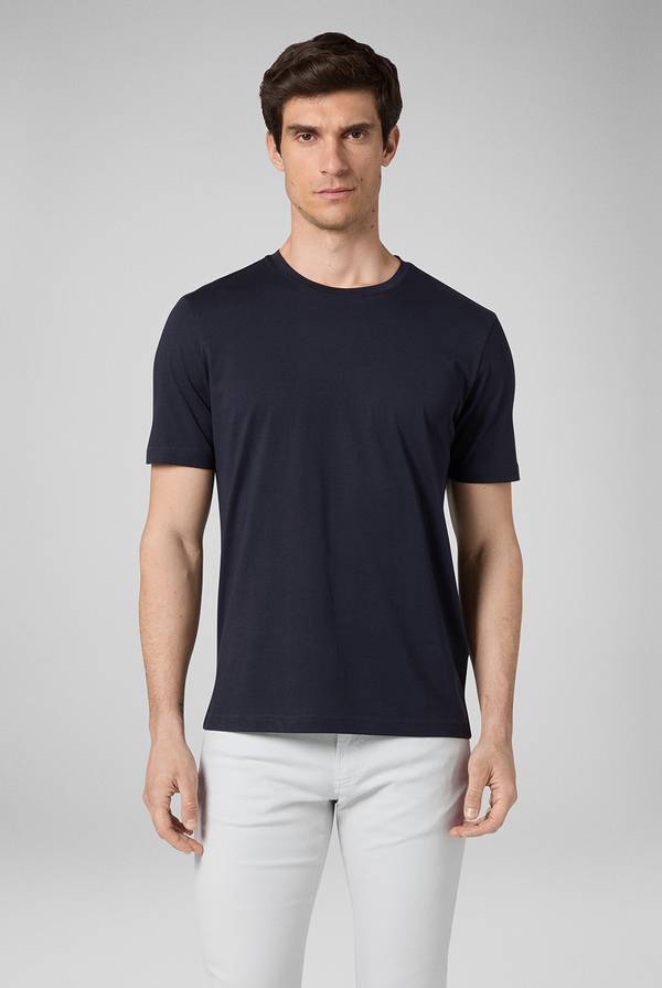 Lab. Pal Zileri T-Shirt in cotone nel colore blu navy Sottocosto
