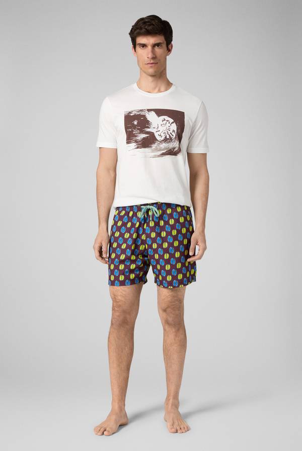 Lab. Pal Zileri tshirt in cotone con stampa astratta Presa