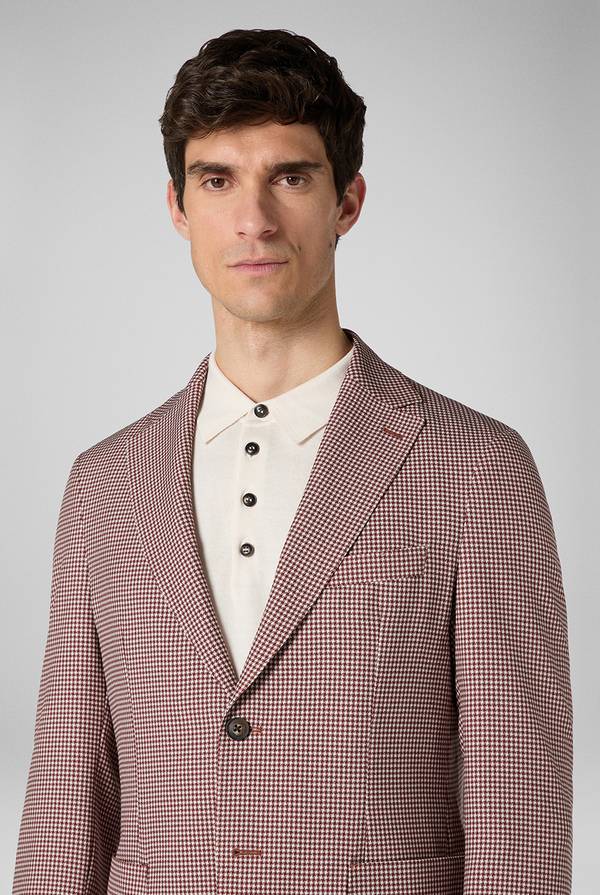 Lab. Pal Zileri Giacca Effortless in jersey con motivo pied de poule Outlet